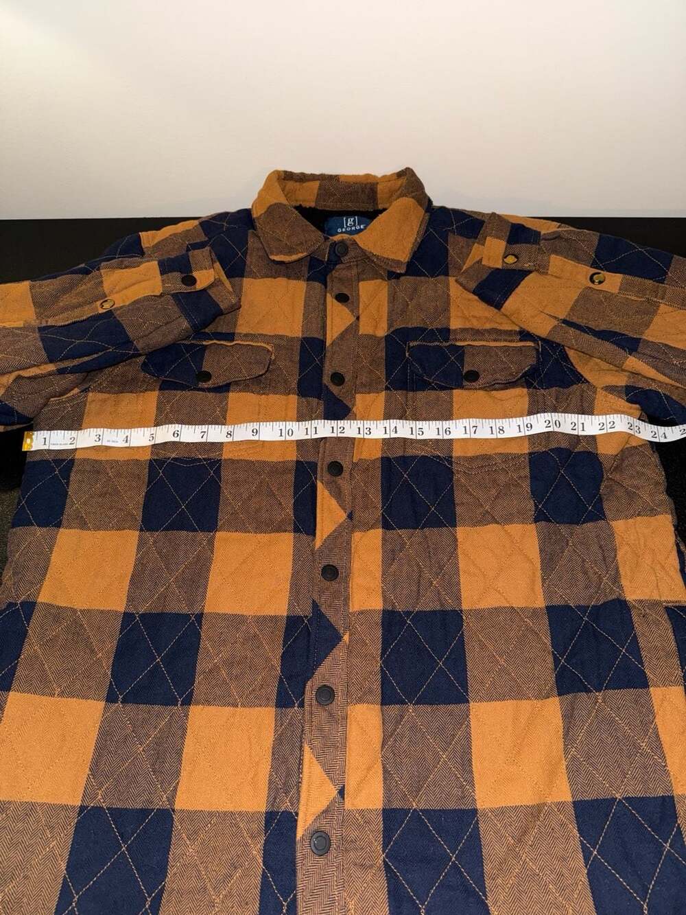George Quilted Flannel Jacket-Large - Picture 3 of 6